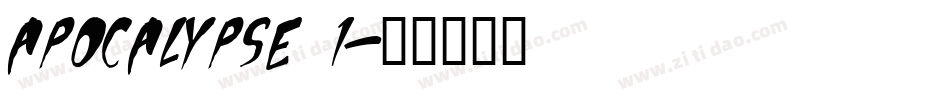 Apocalypse 1字体转换